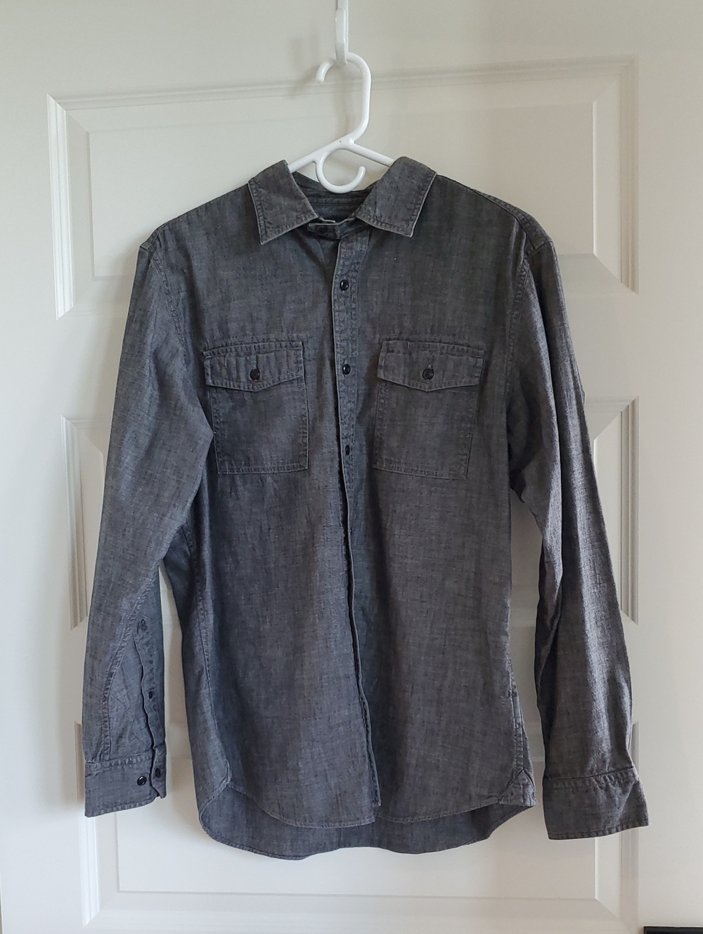 Banana Republic Slim Fit Gray Men's Button-Up Shirt